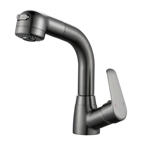 Смеситель для раковины многофункциональный Raffine F291T, оружейная сталь