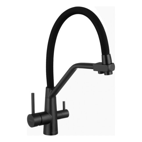 Смеситель для кухни с подключением фильтра воды Fmark FS0662-XH01, черный