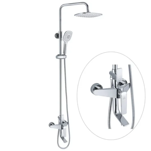 Душевая система Rose R1336, белый/хром