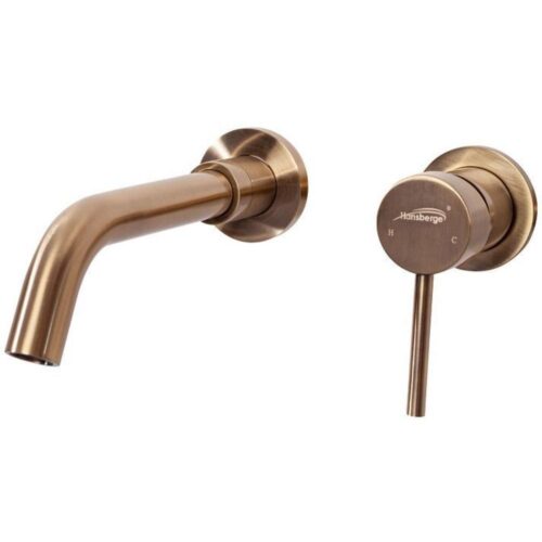 Смеситель для раковины встраиваемый Hansberge H211BR, бронза