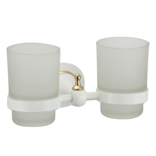 Стакан для ванной комнаты двойной Savol S-06968W, белый