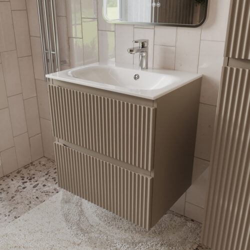 Тумба с раковиной подвесная (80см) Terminus Sicilia SIC10602200501O, капучино