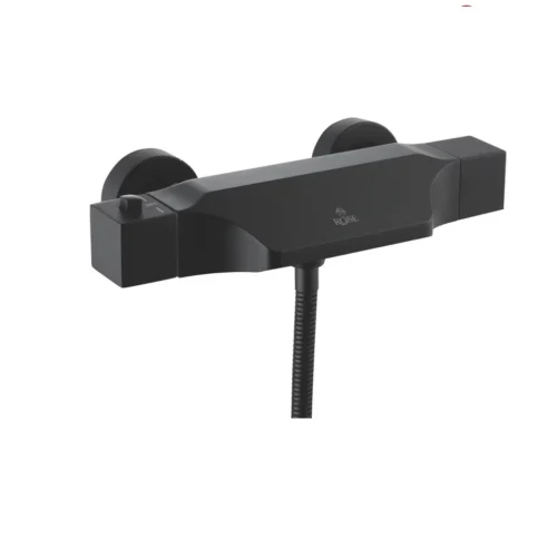 Смеситель для ванны с термостатом Rose R3702H, черный