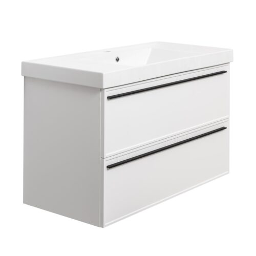 Тумба под раковину подвесная La Fenice Elba TWIN FNC-01-ELB-B-100-2, белая