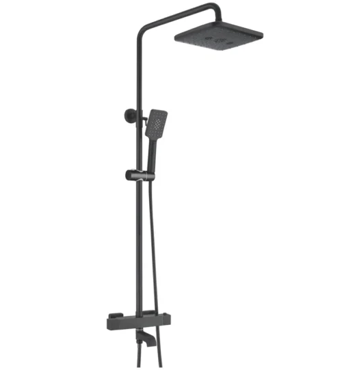 Душевая система с термостатом Rose R3536H, черный