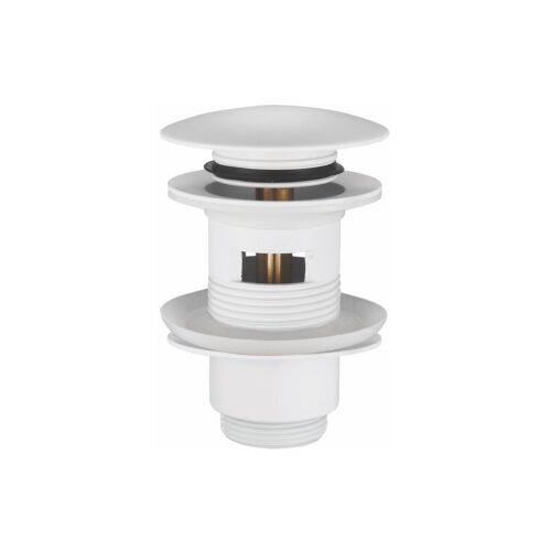 Донный клапан с переливом Rose RS01C, белый