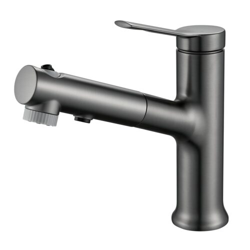 Смеситель для раковины многофункциональный Raffine F281T, оружейная сталь