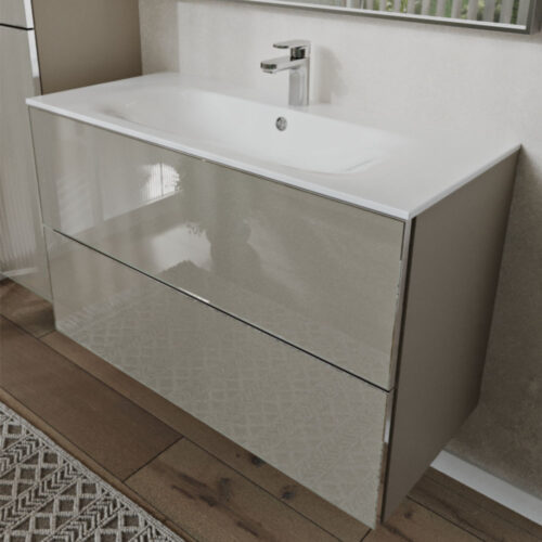 Тумба с раковиной подвесная (100см) Terminus Vega VEG101002200501OSL, капучино