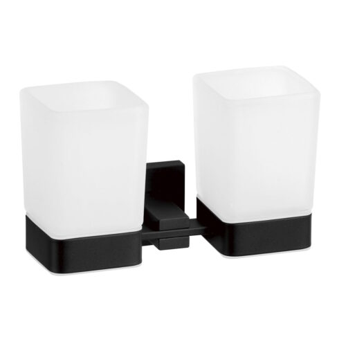 Стакан для ванной комнаты двойной Savol S-06568H, черный