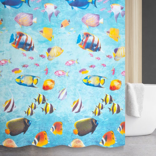 Штора для ванной комнаты Savol S-8PEVA13, морской мир