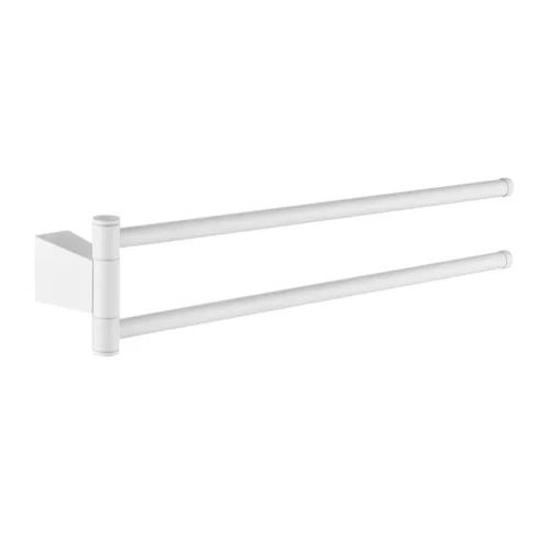 Полотенцедержатель поворотный двойной Shevanik SG5707C, белый