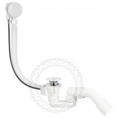 Слив-перелив (полуавтомат, 80 см.) FILARETE FL80W, белый