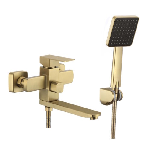 Смеситель для ванны Fmark FS8104C, матовое золото