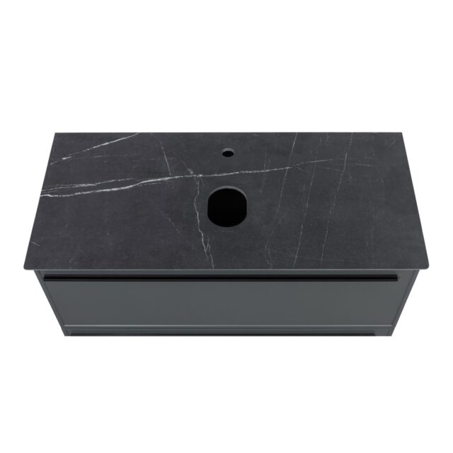 Столешница La Fenice Granite Black Olive Light Lappato 90 см, черная