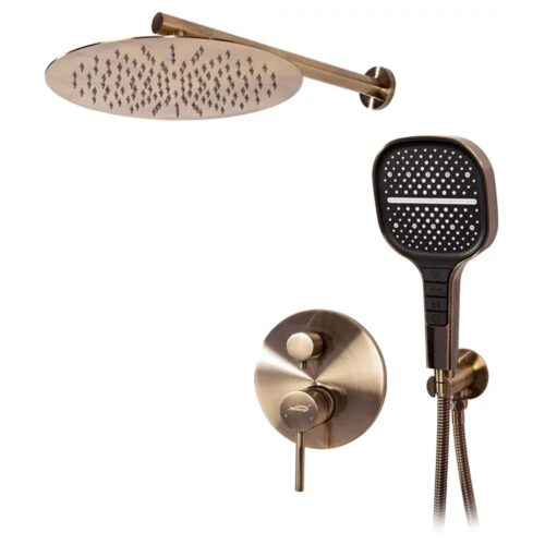 Душевая система встраиваемая (без излива) Hansberge H6090BR, бронза