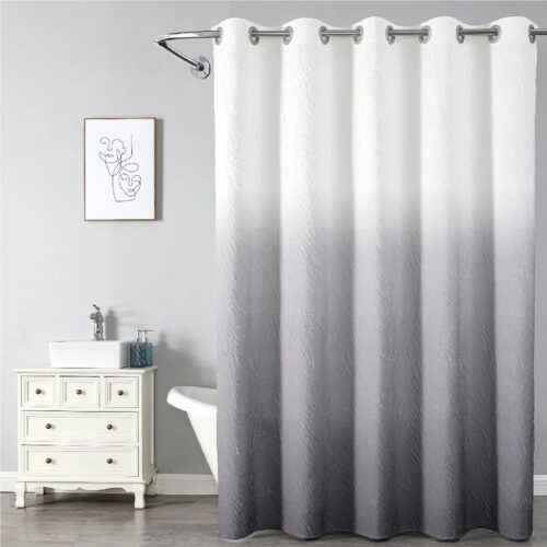 Штора для ванной комнаты Savol SK-FH1820C, белый/серый