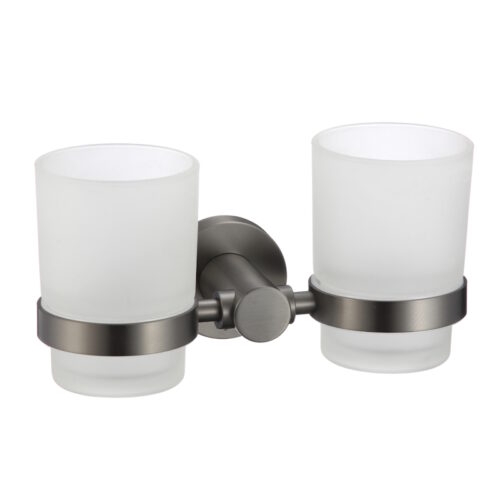 Стакан для ванной комнаты двойной Savol S-005668Q, графит