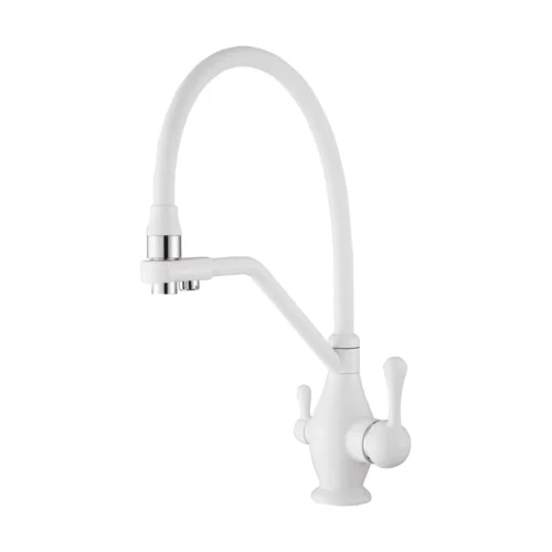 Смеситель для кухни Rose R858C, белый