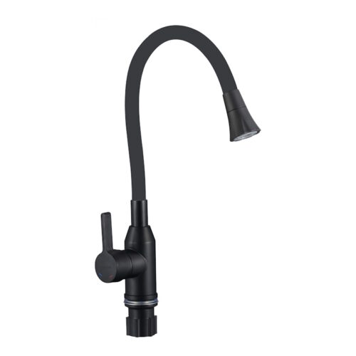 Смеситель для кухни с гибким изливом и режимом душ Fmark FS8277H-01, черный