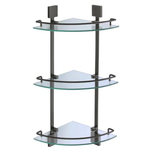 Полка угловая стеклянная Savol S-065322H-3, черный