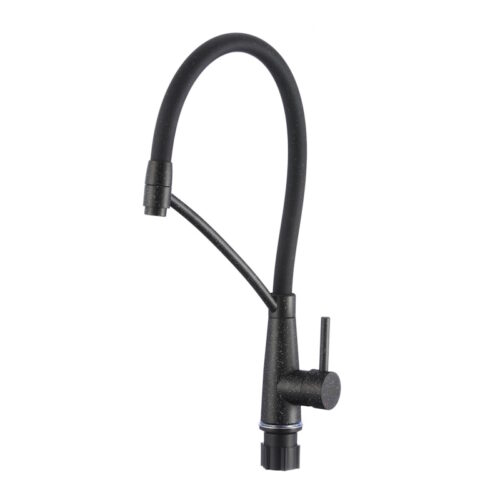 Смеситель для кухни с гибким изливом Fmark FS8255-H, черный