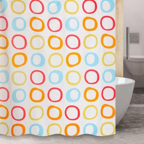 Штора для ванной комнаты Savol S-01820G1, круги