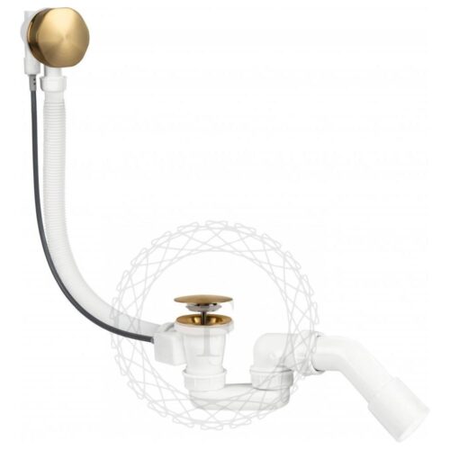 Слив-перелив (полуавтомат, 80 см.) FILARETE FL80GL, золотой сатин