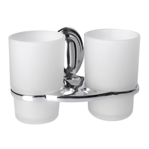 Стакан для ванной комнаты двойной Savol S-003168, хром