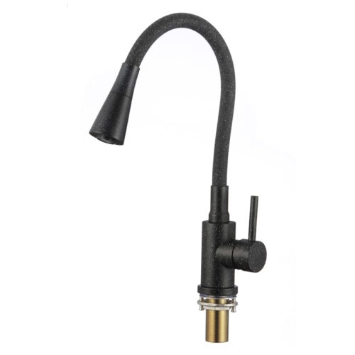 Смеситель для кухни с гибким изливом и режимом душ Savol S-3002HM-H, черный
