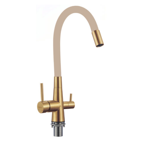 Смеситель для кухни с подключением к фильтру Fmark FS1062-C12, матовое золото