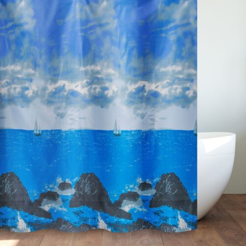 Штора для ванной комнаты Savol S-XK2018D, морской пейзаж