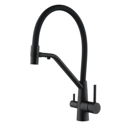 Смеситель для кухни с подключением фильтра воды Fmark FS1462-H01, черный