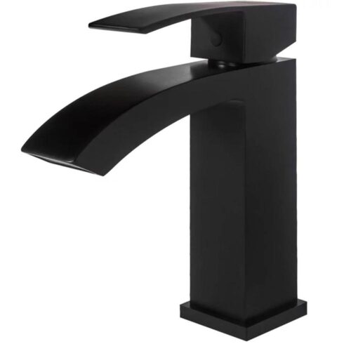 Смеситель для раковины Hansberge H1077BL, черный