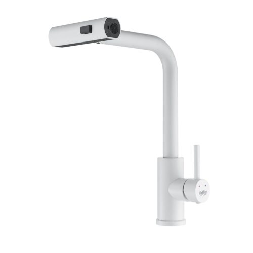 Смеситель для кухни с мультифункциональным изливом Raffine F203C, белый
