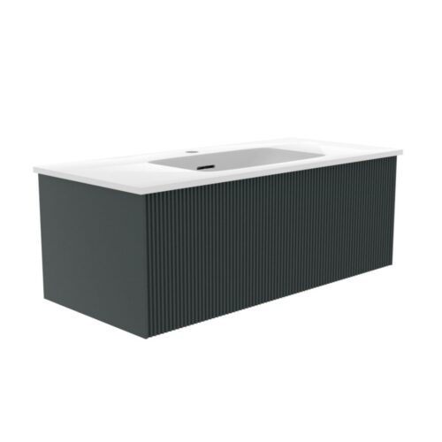 Тумба под раковину подвесная La Fenice Terra FNC-01-TER-G-100, серо-зеленая