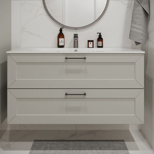 Тумба с раковиной подвесная (120см) Terminus Victoria VIC101202900301O, белый