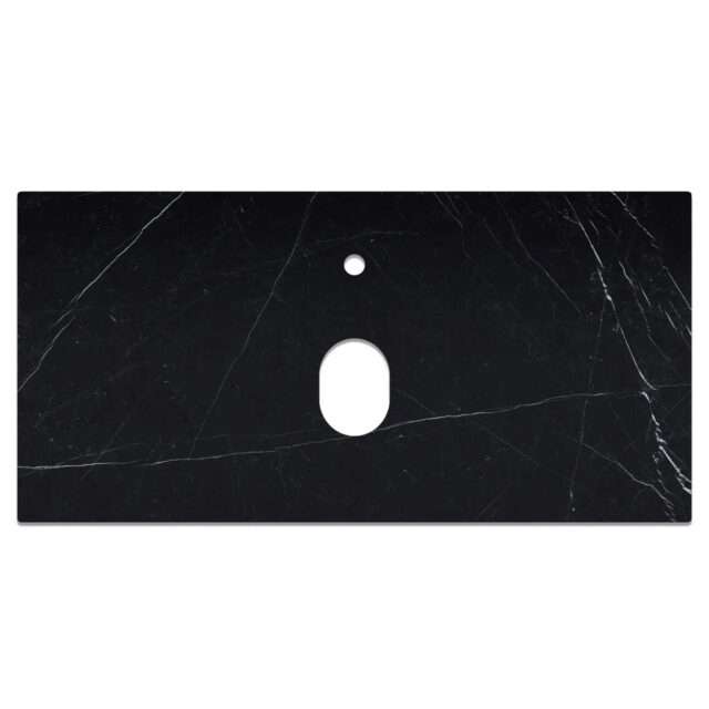 Столешница La Fenice Granite Black Olive Light Lappato Terra 100 см, черная