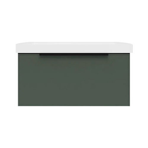 Тумба под раковину подвесная La Fenice SIMPLA FNC-01-SIM-G-80, серо-зелёная