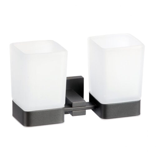 Стакан для ванной комнаты двойной Savol S-06568Q, графит