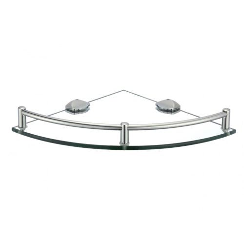 Полка угловая стеклянная Savol S-003011, хром
