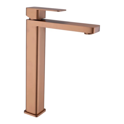 Смеситель для раковины высокий Fmark FS8711HB, розовое золото