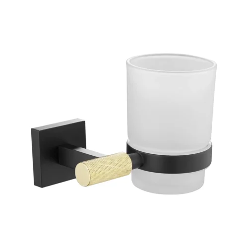 Стакан для ванной комнаты Rose RG3012H, золото/черный