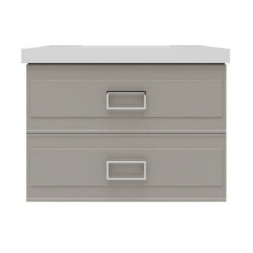 Тумба под раковину подвесная La Fenice Cubo TWIN FNC-01-CUB-C-80-2, бежевая