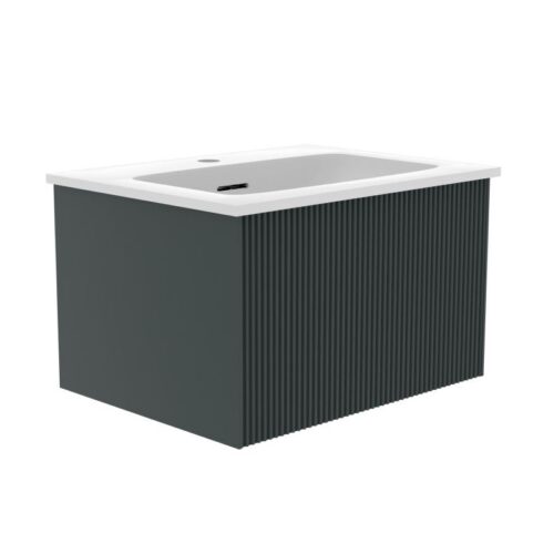 Тумба под раковину подвесная La Fenice Terra FNC-01-TER-G-60, серо-зеленая