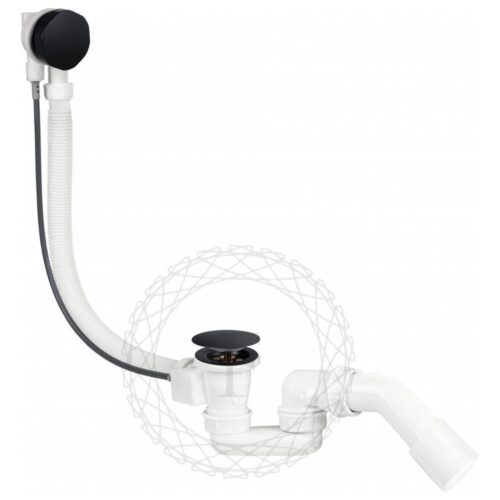 Слив-перелив (полуавтомат, 80 см.) FILARETE FL80BL, черный