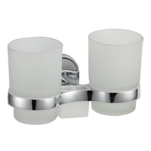 Стакан для ванной комнаты двойной Savol S-007068, хром