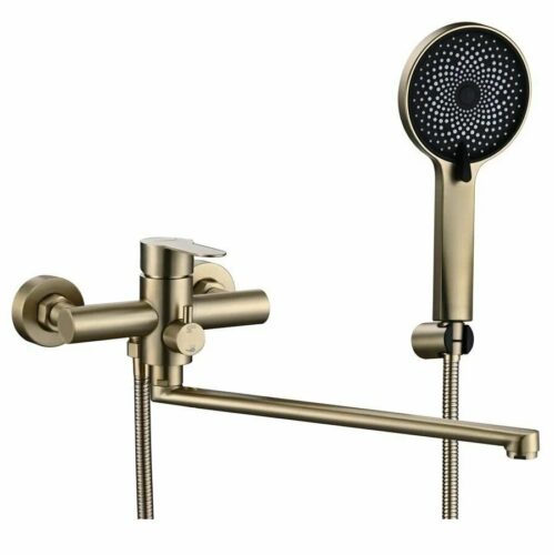 Смеситель для ванны Fmark FS8225C, матовое золото