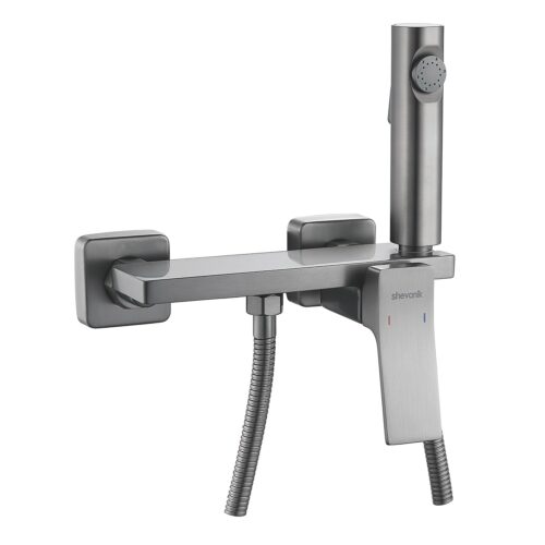 Гигиенический душ со смесителем Shevanik S6105T-1, оружейная сталь