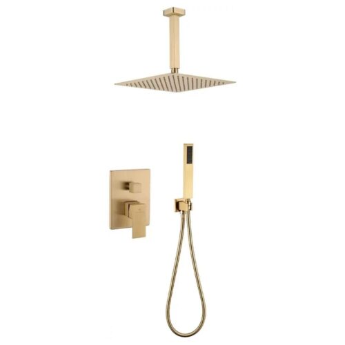 Душевая система встраиваемая (без излива) Grocenberg GB5089MG-4, матовое золото