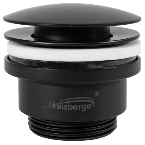 Донный клапан для раковины Hansberge H107BL, черный